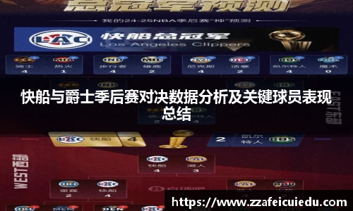 快船与爵士季后赛对决数据分析及关键球员表现总结